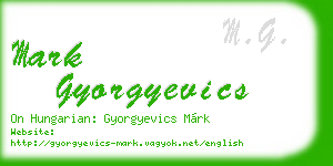 mark gyorgyevics business card