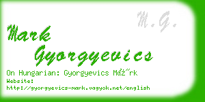mark gyorgyevics business card